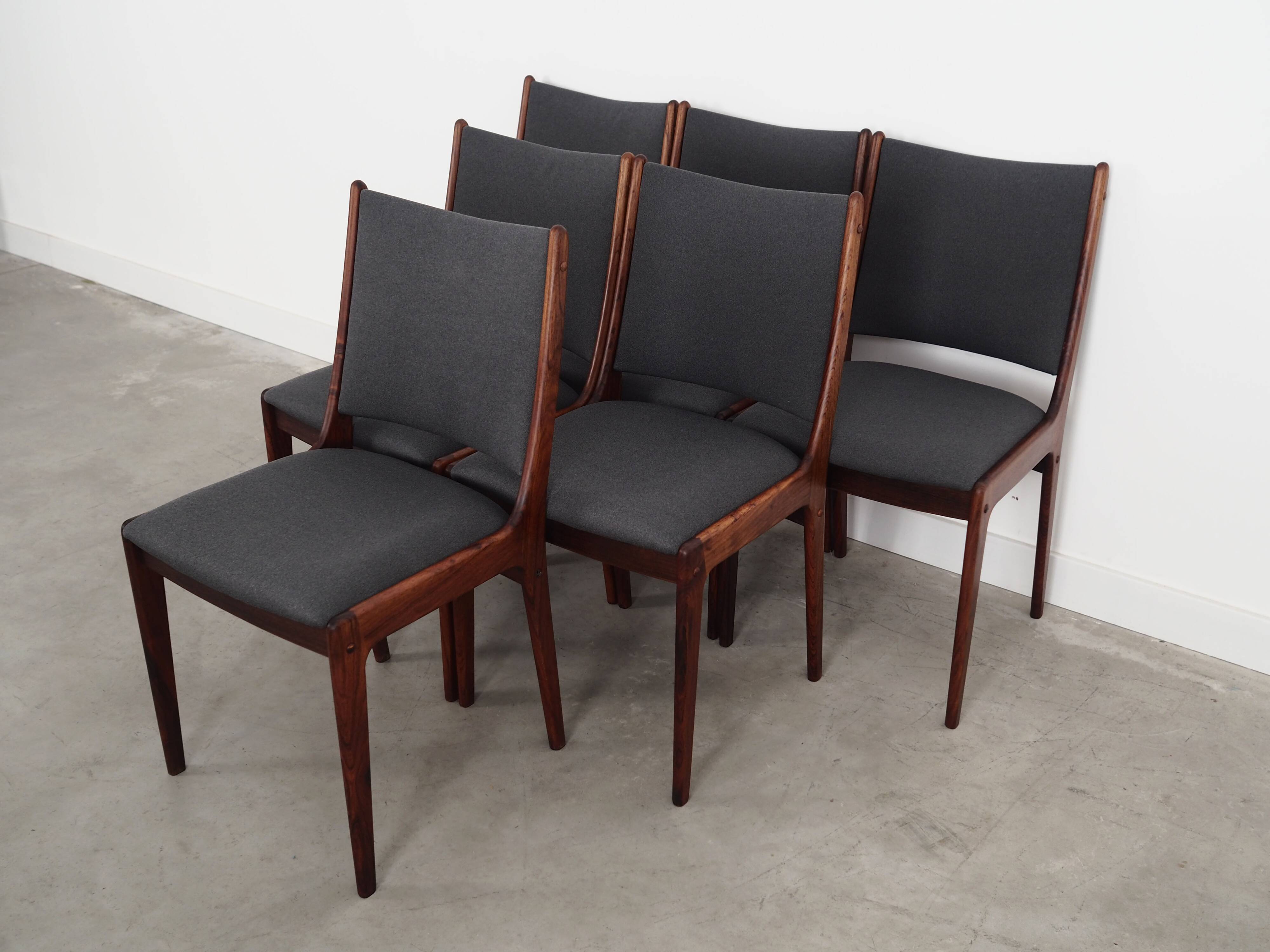 Set of six rosewood chairs, Danish design, 1960s, designer: Johannes Andersen
