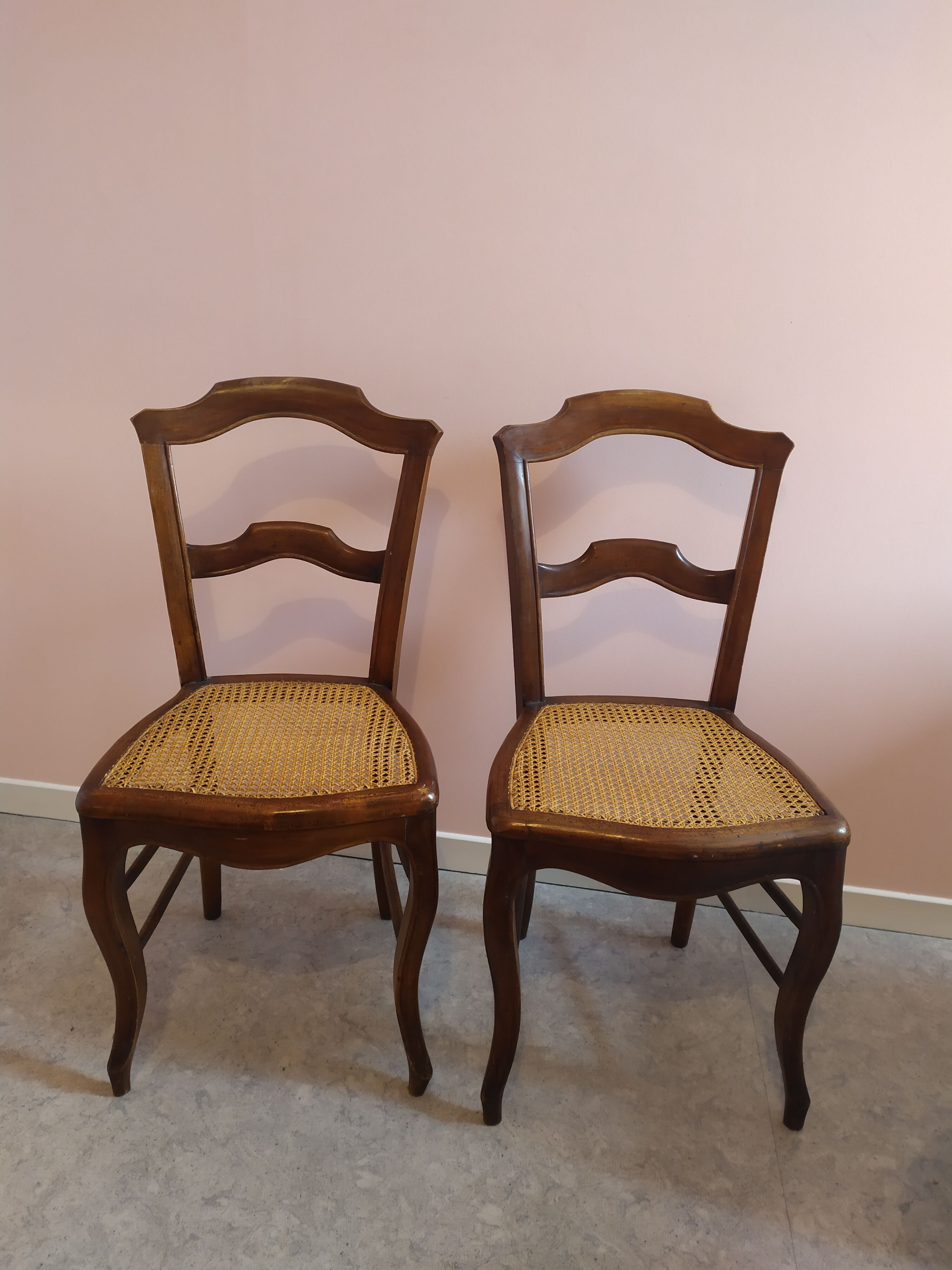 Pair of cane chairs