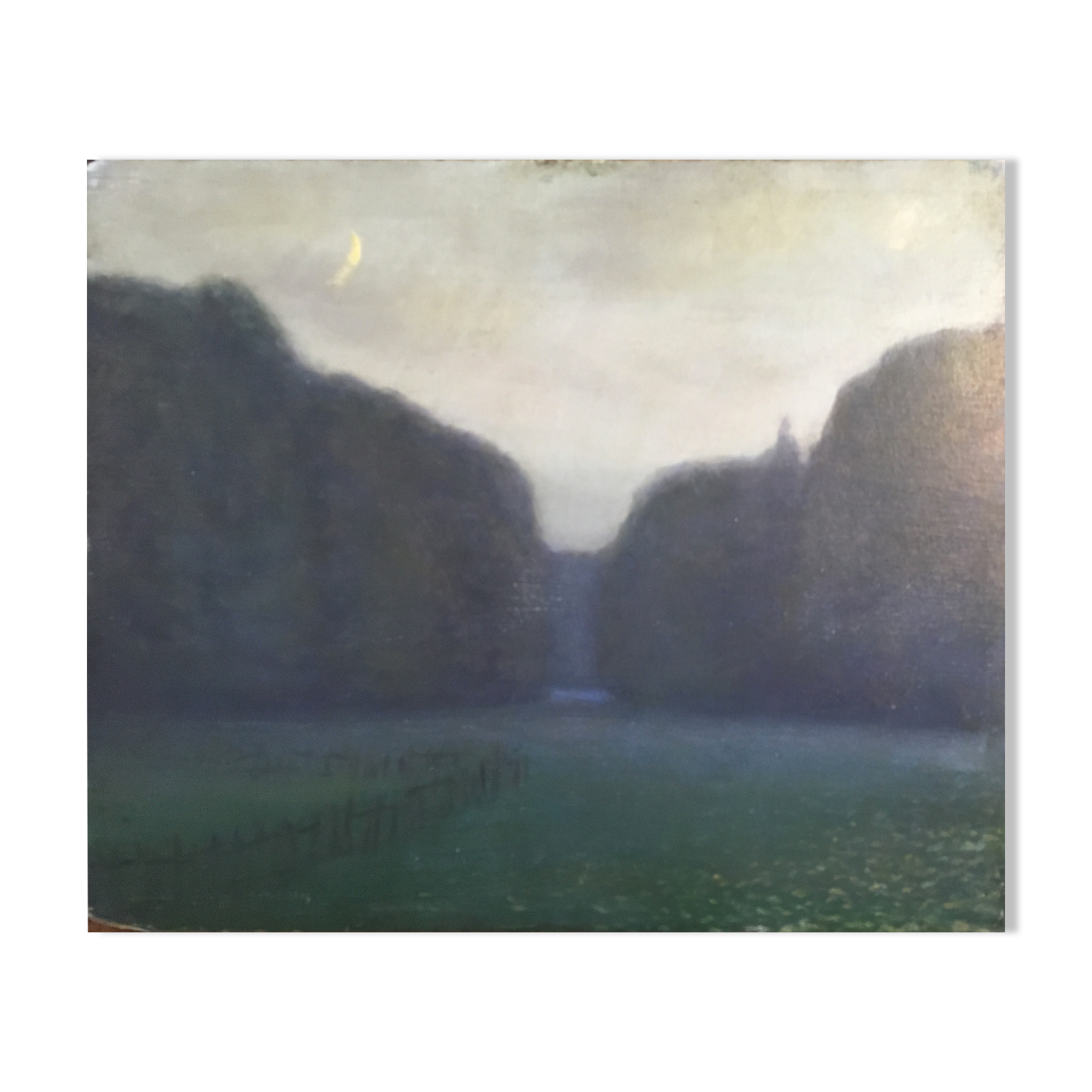 Impressionist Post-Impressionist Painting "Moonlight" by François Moreau - 1915