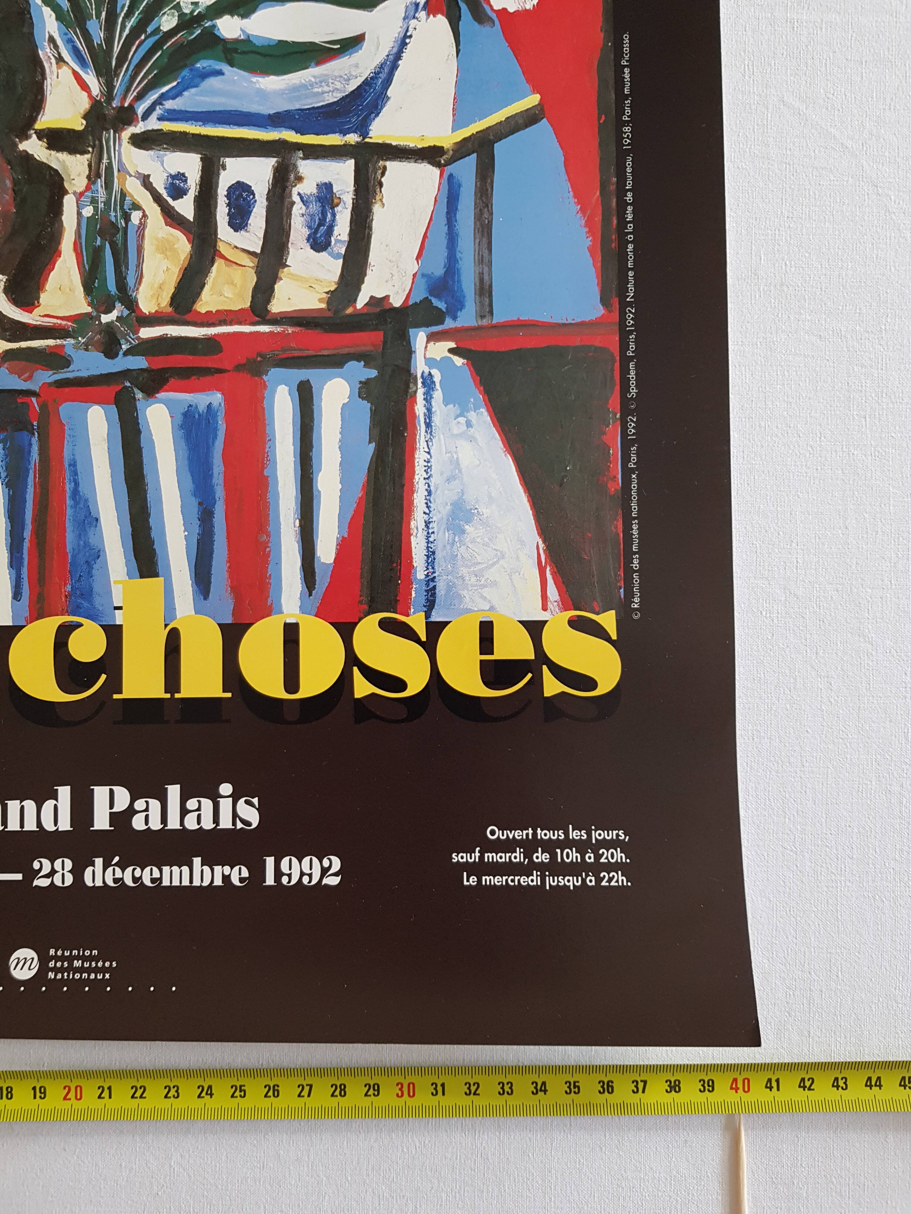 Afiche de l'exposition Picasso et les choses, années 1990