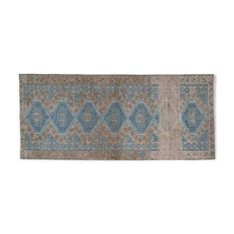 Distressed Turkish Oushak Rug Runner 142 x 324 cm