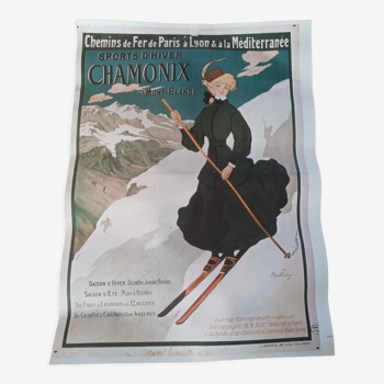 Replica old poster Chamonix