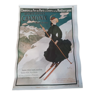 Réplique affiche ancienne Chamonix