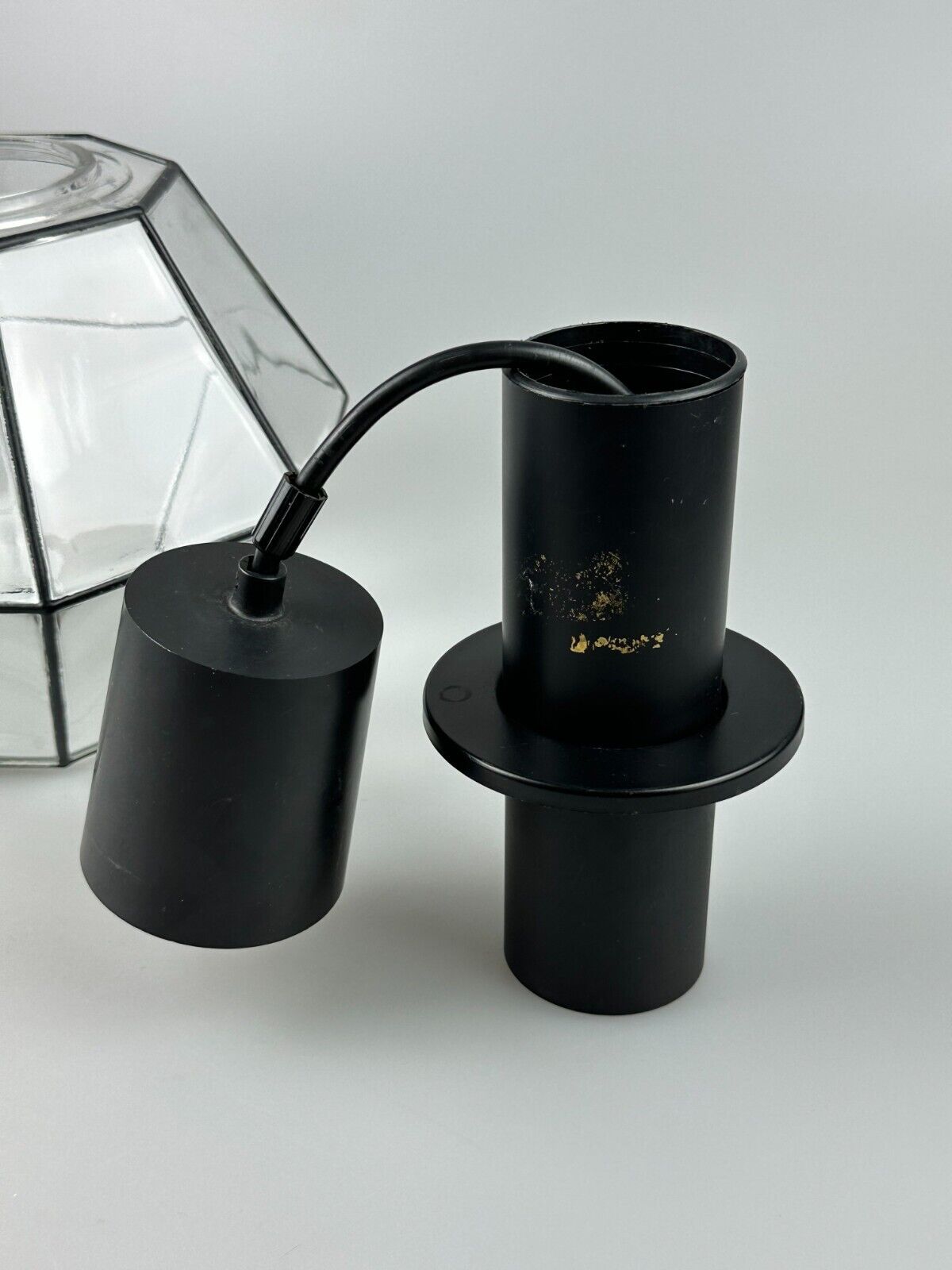 60s 70s hanging lamp ceiling lamp by Limburg Leuchten Germany glass metal