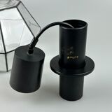 60s 70s hanging lamp ceiling lamp by Limburg Leuchten Germany glass metal