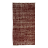 ONE-OF-A-KIND TURKISH HANDWOVEN VINTAGE RUG - RUSTIC VINTAGE CHARM 213X 110