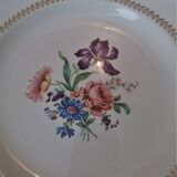Series of eight flat plates Gien model Florence