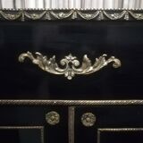 Napoleon III showcase lacquered black and gilded bronze