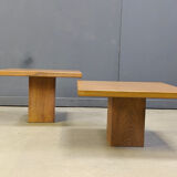 Pair of vintage wooden coffee or side tables, 1960s