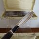 24 Art Deco style stainless steel knives - 12 desserts and 12 cheeses - In boxes