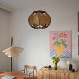 Camel lamp woven to hang