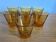 7 vintage Vereco amber glass glasses