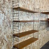 60's 70's oak string shelf module by Kajsa & Nils "Nisse" Strinning Sweden