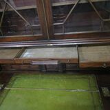 Mahogany secretary with display cabinet