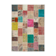 Hand-knotted anatolian contemporary 208 cm x 296 cm multicolor patchwork carpet