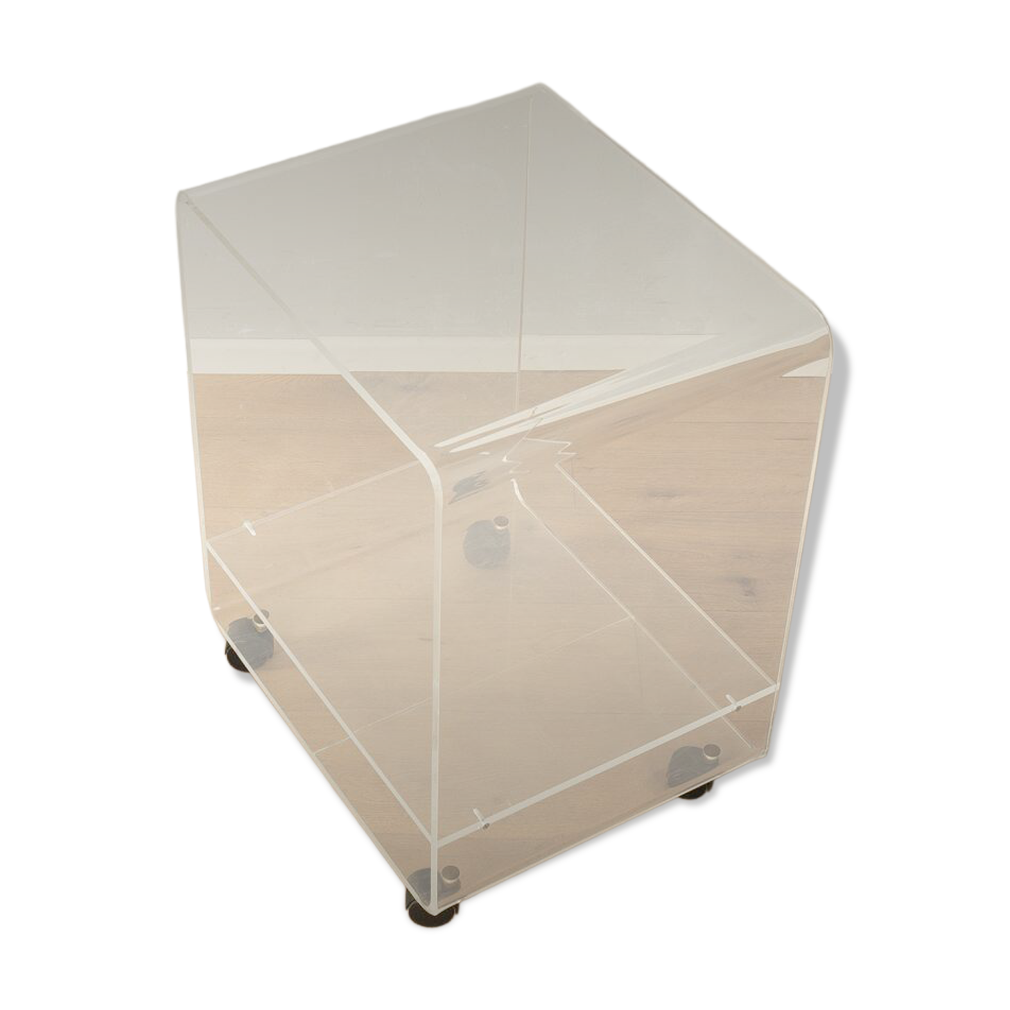 1960s acrylic side table