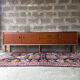 Scandinavian low sideboard in teak, 1960.