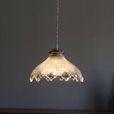 Suspension ancienne lustre abat jour en verre épais LAMP-7298