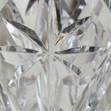 Crystal vase signed Sèvres France, star motifs, crosses, hardwoods