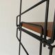 Free-standing shelf with a metal structure and 3 shelves, 1960s, Italy.