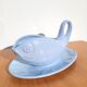 Vintage fish-shaped ceramic sauce boat