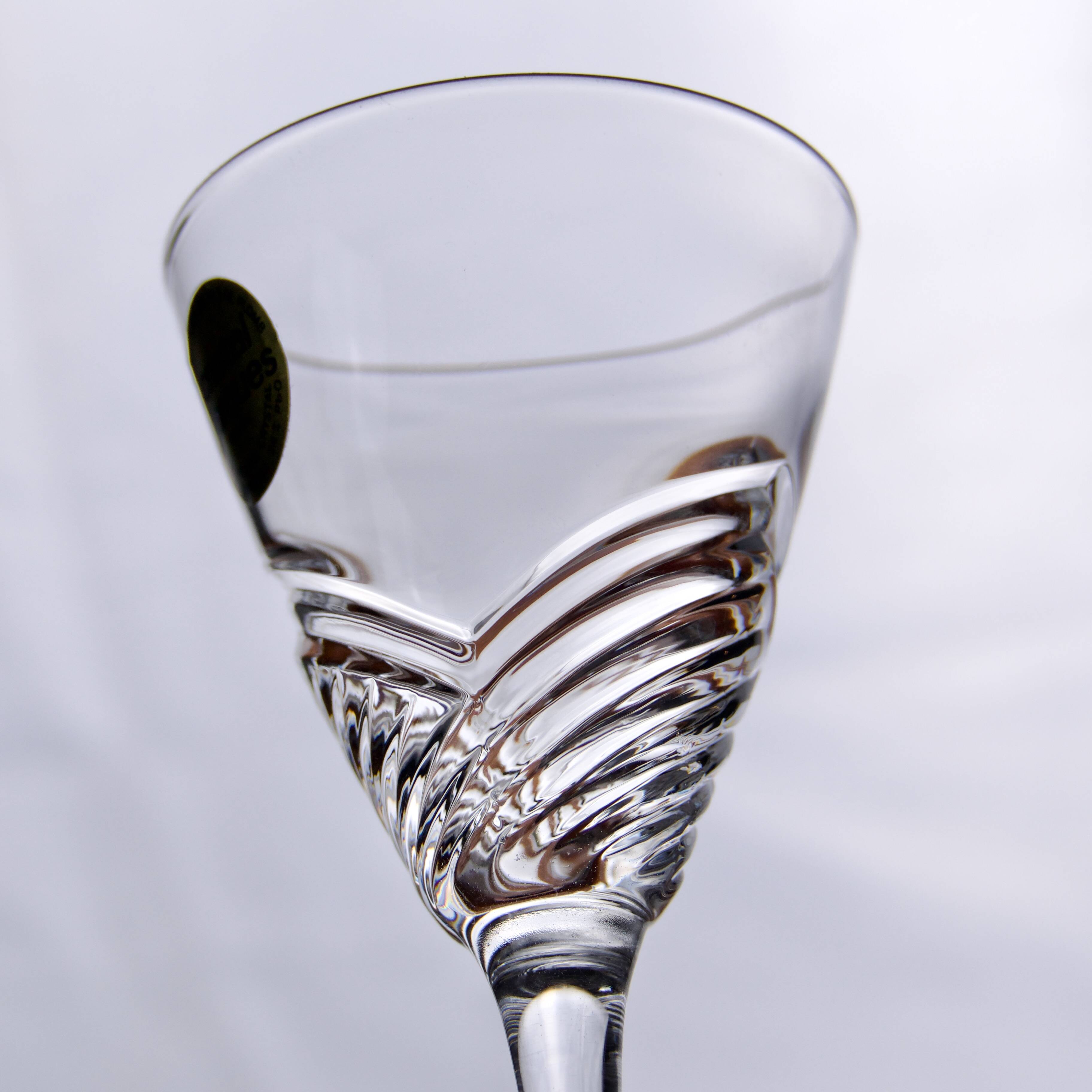6 Arques crystal glasses Fuseau model