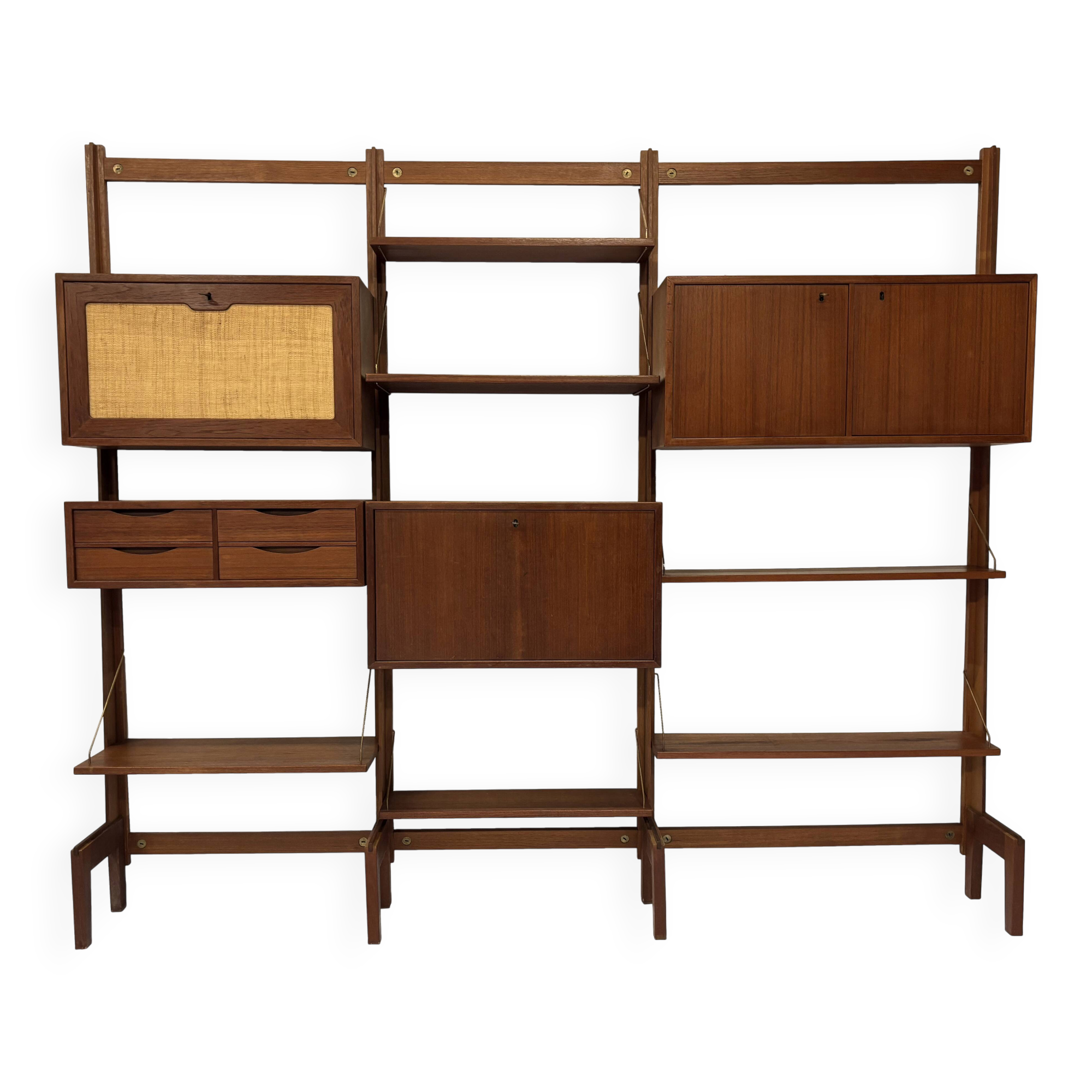 Système mural autoportant vintage Torbjorn Afdal Design scandinave des années 60