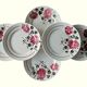 6 antique flat plates in faience from BADONVILLER