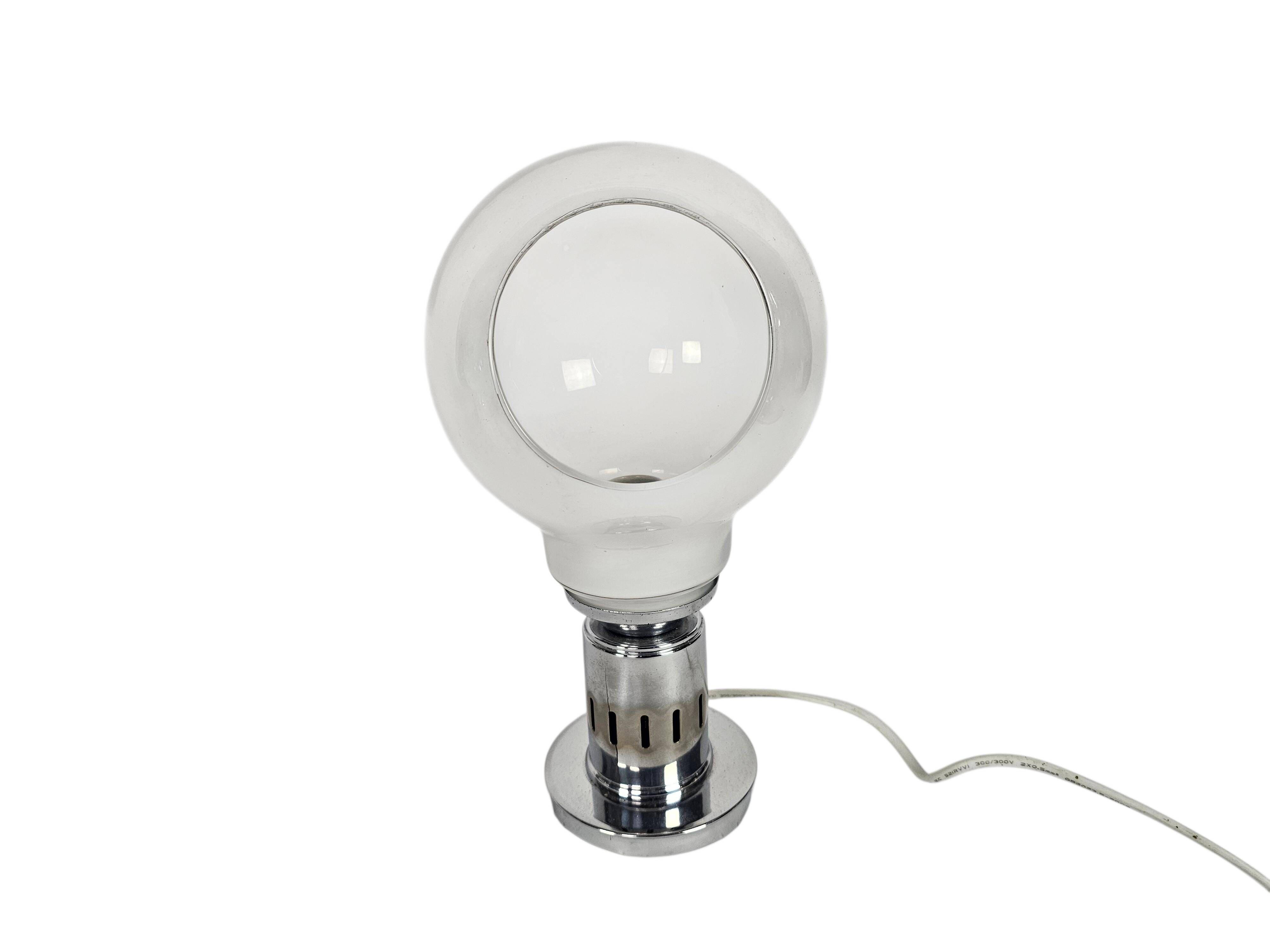 Murano - Mazegga - table lamps (2) set - glass - chrome - 60's