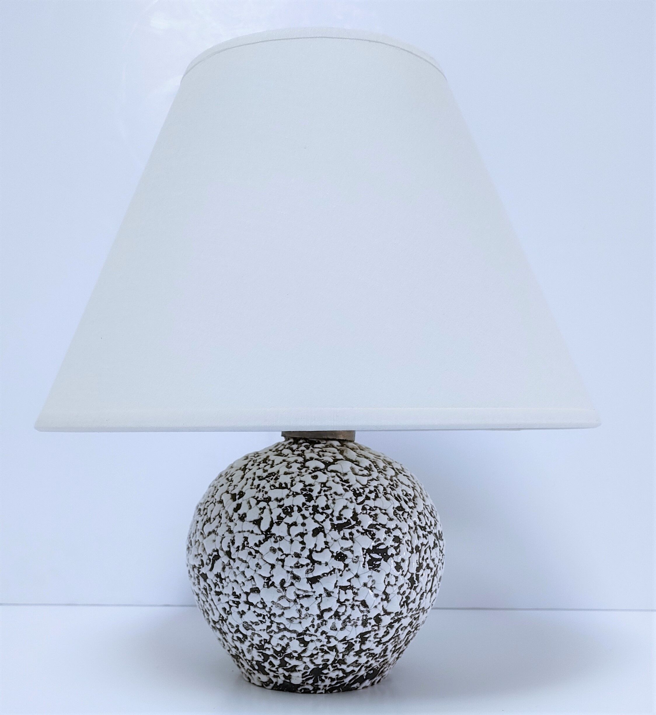 Lamp ceramic ball Art Deco style Besnard 30s