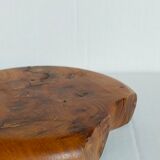 Solid wood vase vintage elm magnifying glass