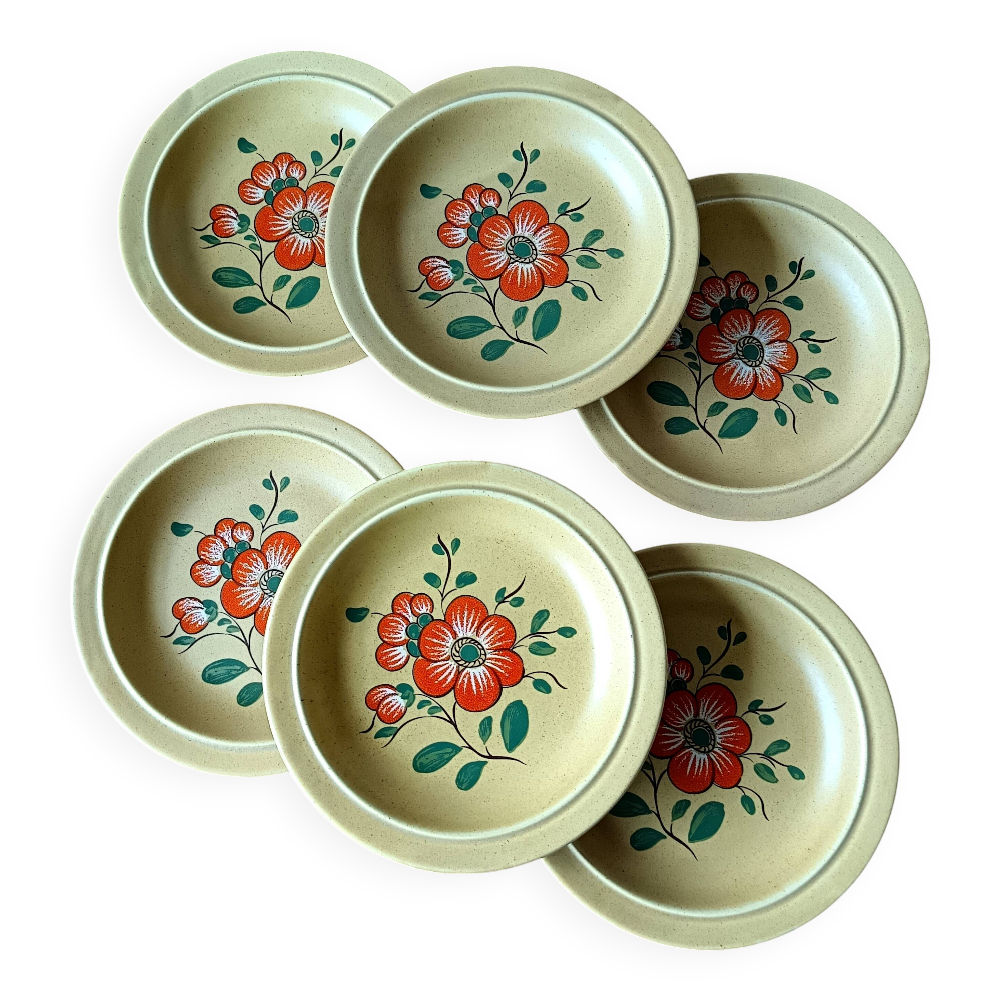 6 K&G Luneville French ceramic soup plates, Ø 22.8 cm