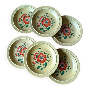 6 K&G Luneville French ceramic soup plates, Ø 22.8 cm