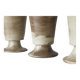 Set of 3 mid-century pottery cups from the 1960s.