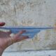 Large Art Deco dish in blue glass Etling Sabino thought patterns