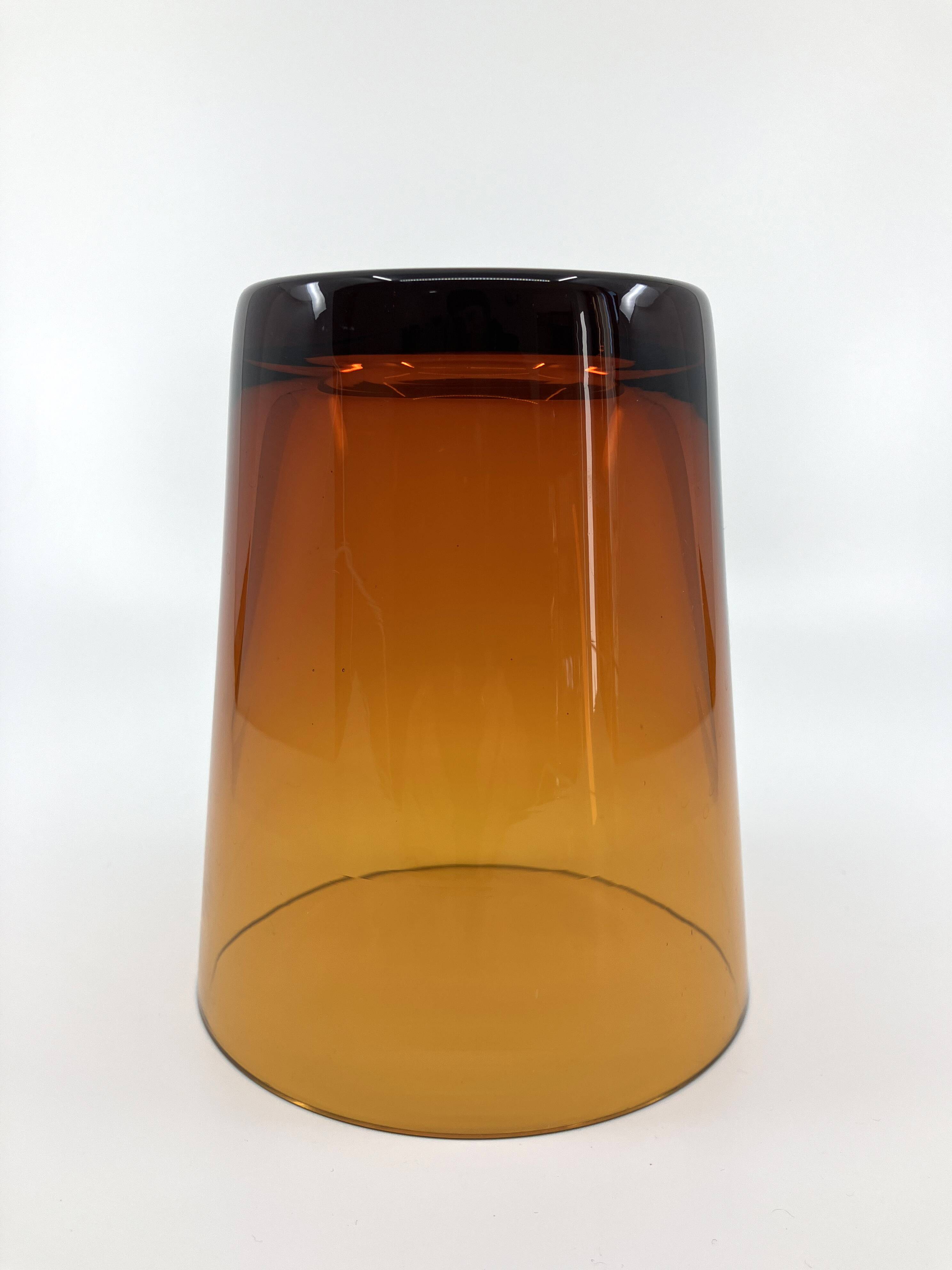 Set of 6 orangeade glasses / pitcher / ice bucket • Italy • 1970