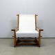 Italian brutalist pine sling chair