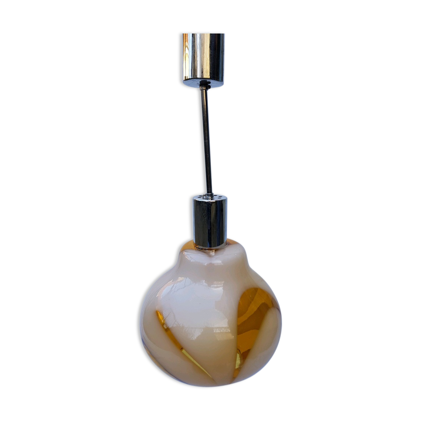Suspension lamp 70s glass