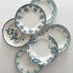 6 mismatched ironstone soup plates from Saint Amand