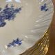 Set of 12 dessert plates blue flowers porcelain Aquitaine