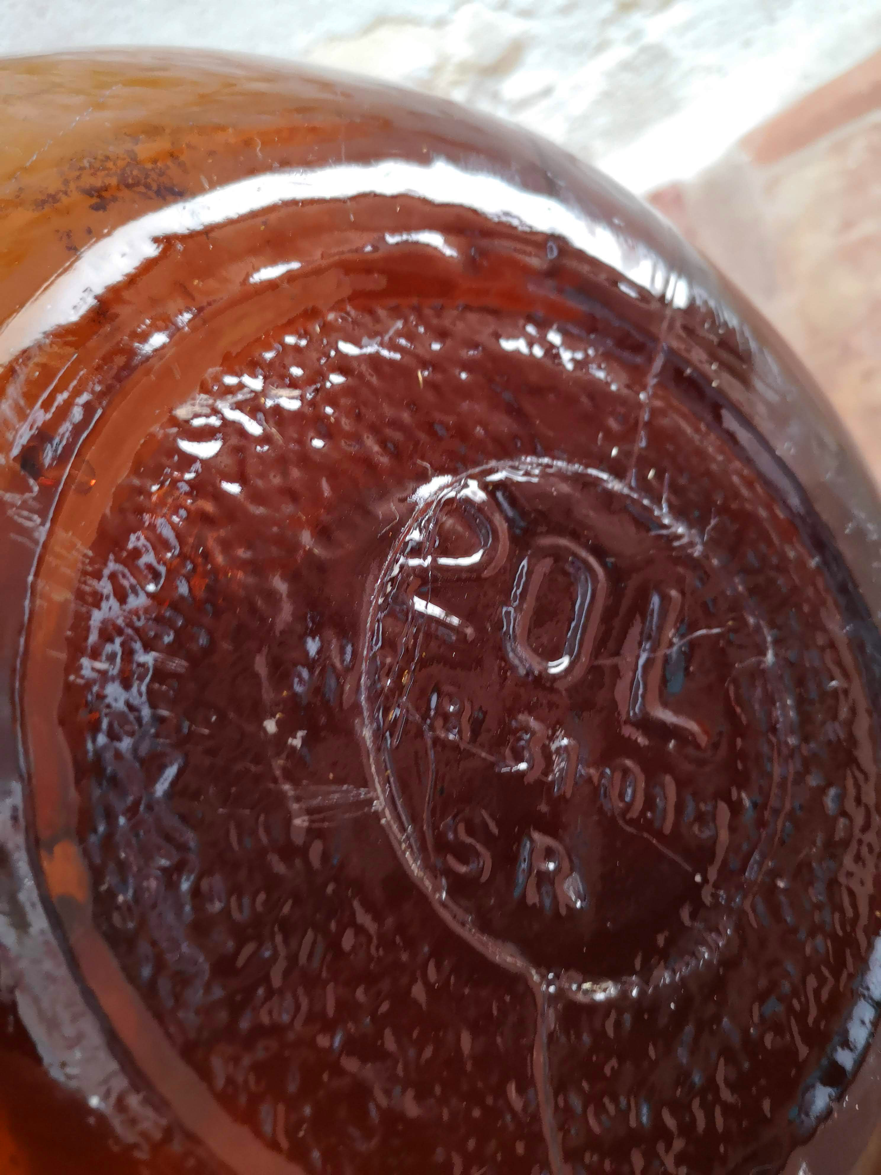 Amber demijohn 20l