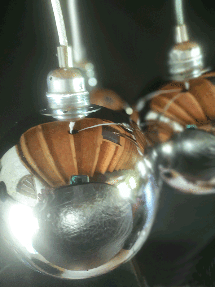 Suspension 3 chrome globes