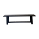 Antique black patinated wooden bench