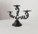 Old enamelled cast iron chandelier