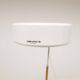 Vintage chrome leather floor lamp mid-century Atelje Lyktan, Sweden