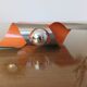 Space age wall lamp chrome metal and orange 70s