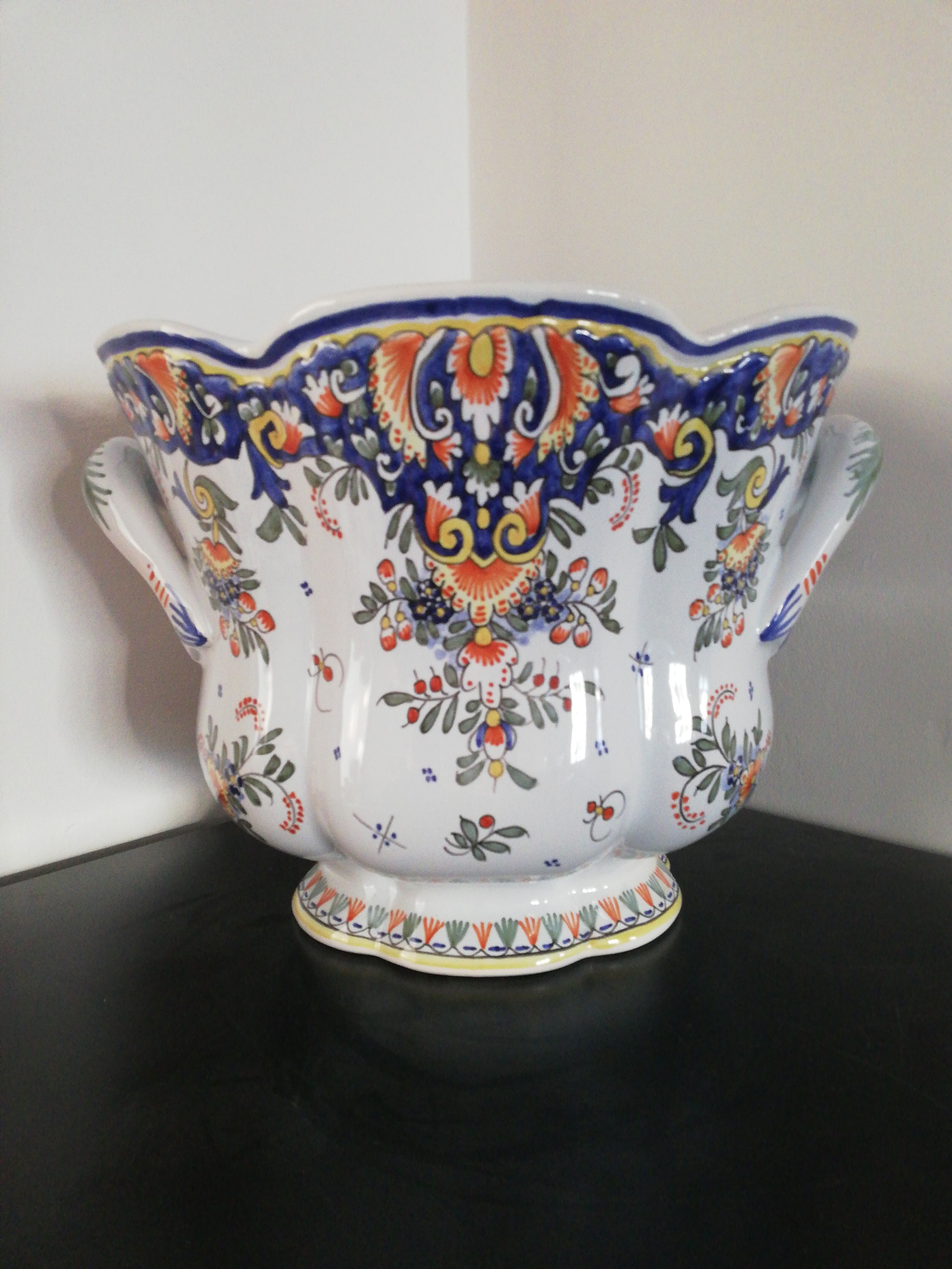 Earthenware pot cover Décor Desvres handmade AD