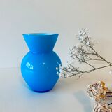 Blue glass vase