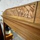 Bevelled oak Art Deco mirror 133x80