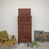 Antique wooden gramophone sideboard Art Deco France 1950